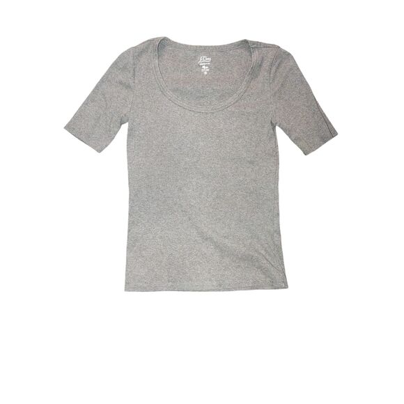 J. Crew Tops - J. Crew Slim Perfect-Fit T-Shirt Womens XS Grey Minimalist Business Wear